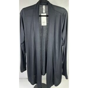 SOFRA Open Front Cardigan Women's Small Black Long Sleeve High Low NWT